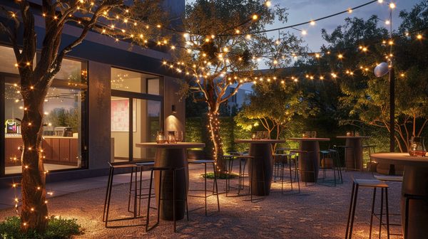 Optimisez vos réceptions avec un mange debout extérieur